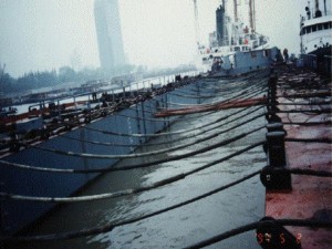 上海港——金山大件码头反应器长69米直径2米重156吨